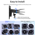 Auto-Clamping Qi Car Wireless Charger 10W/7.5W/5W Air Vent Dashboard Car Mount Compatible/w iPhone 12 Series/X/XR/11/8, Galaxy Note10/S10/S20 Series