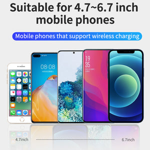 Auto-Clamping Qi Car Wireless Charger 10W/7.5W/5W Air Vent Dashboard Car Mount Compatible/w iPhone 12 Series/X/XR/11/8, Galaxy Note10/S10/S20 Series