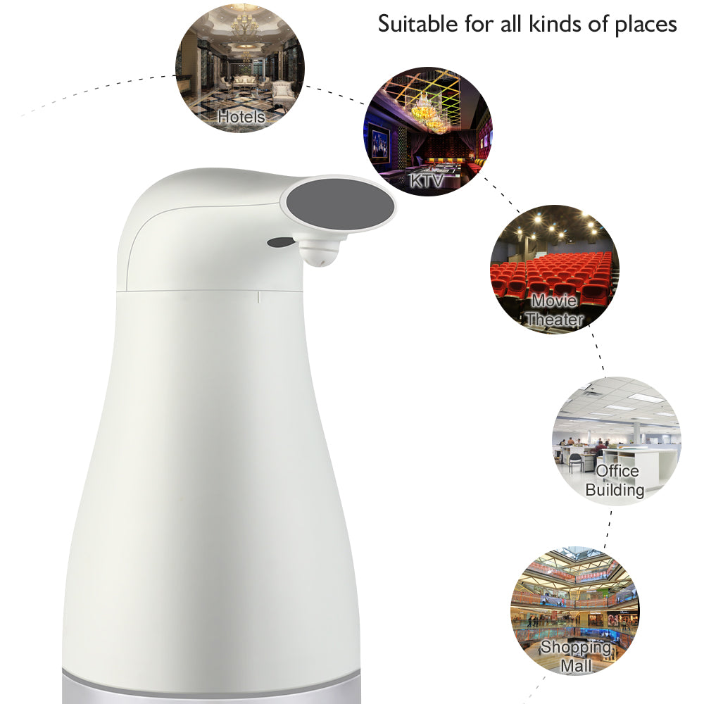 400 ML Foaming Soap Dispenser Automatic Touchless Hands Free Countertop Soap Dispensers Automatic Handles Soap Pump for Bathroom Kitchen