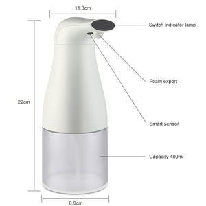 400 ML Foaming Soap Dispenser Automatic Touchless Hands Free Countertop Soap Dispensers Automatic Handles Soap Pump for Bathroom Kitchen