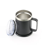 (Black) Coffee Mug Warmer, Double Layer Stainless Steel Coffee Mug with Lid, Wireless Induction Charging Heating Pad Coffee Mug, for Office and Desk