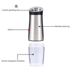 USB Electric Salt and Pepper Mill Rechargeable Adjustable Grind Coarseness Refillable Automatic Peppercorn Shaker