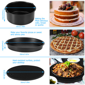 Air Fryer Accessories 8 Inch Set Of 14 for Airfryer deep fryers for COSORI Ninja Philips Tefal for air fryer 3.7QT-6.8QT