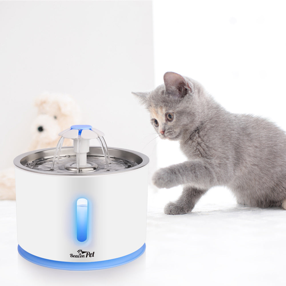 2.4L Automatic Electric Pet Water Fountain Dog Cat Water Dispenser / Filters