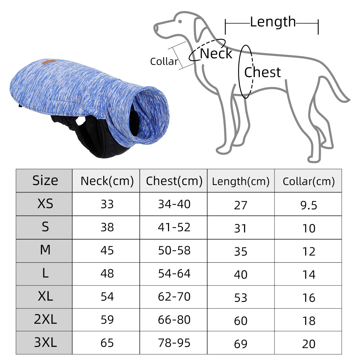 Pet Clothing Double-Sided Winter Dog Sweater High Collar Pet Warm Clothing Winter Jacket