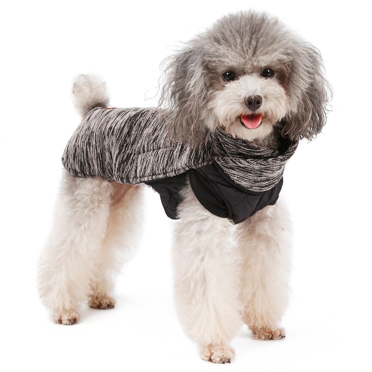 Pet Clothing Double-Sided Winter Dog Sweater High Collar Pet Warm Clothing Winter Jacket