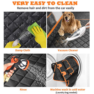 Dog Back Seat Cover Protector Waterproof Scratchproof Nonslip Hammock Pet Hammock Car Seat Covers with Side Flap General Motors