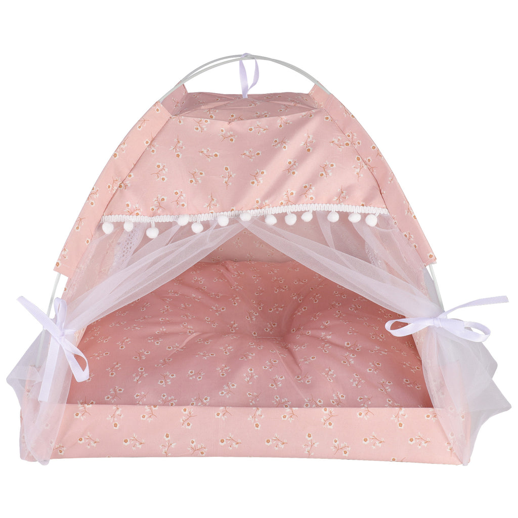 Pet Tent Cat Bed Removable Washable Cushion with Available on Both Sides Comfortable Warm Waterproof Small Dog Cave Bed
