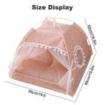 Pet Tent Cat Bed Removable Washable Cushion with Available on Both Sides Comfortable Warm Waterproof Small Dog Cave Bed