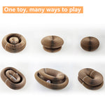 Foldable Cat Scratching Board with Toy Bell Ball, Magic Circular Scratching Box Corrugated Interactive Cat Scratching Toy