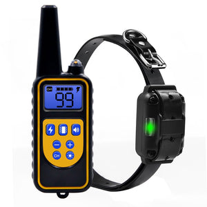 Dog Bark Collar with Shock Vibration Sound Adjustable levels Waterproof with Transmitter for Small Medium Large Dogs, Orange/Black