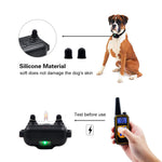 Dog Bark Collar with Shock Vibration Sound Adjustable levels Waterproof with Transmitter for Small Medium Large Dogs, Orange/Black
