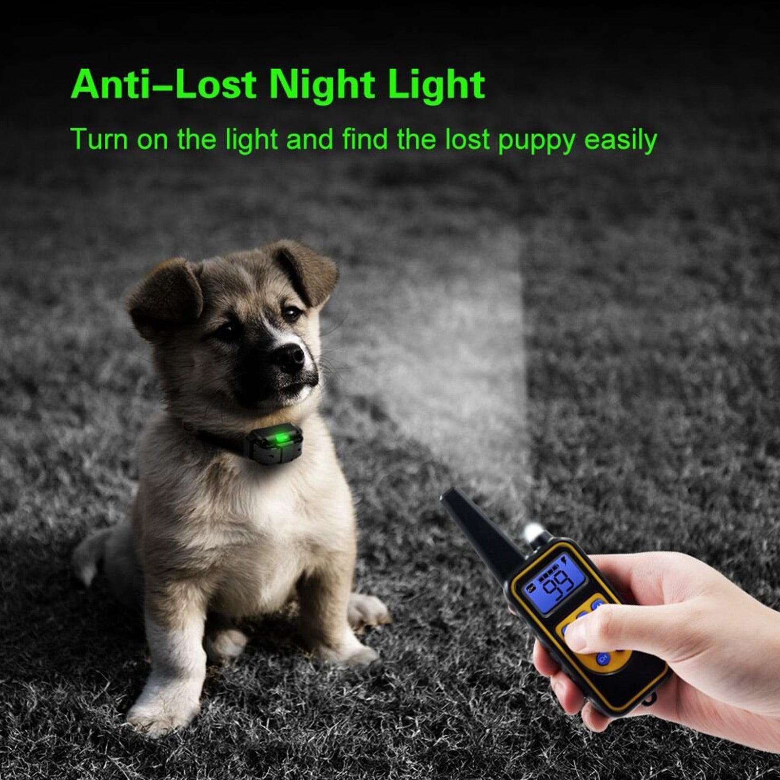 Dog Bark Collar with Shock Vibration Sound Adjustable levels Waterproof with Transmitter for Small Medium Large Dogs, Orange/Black