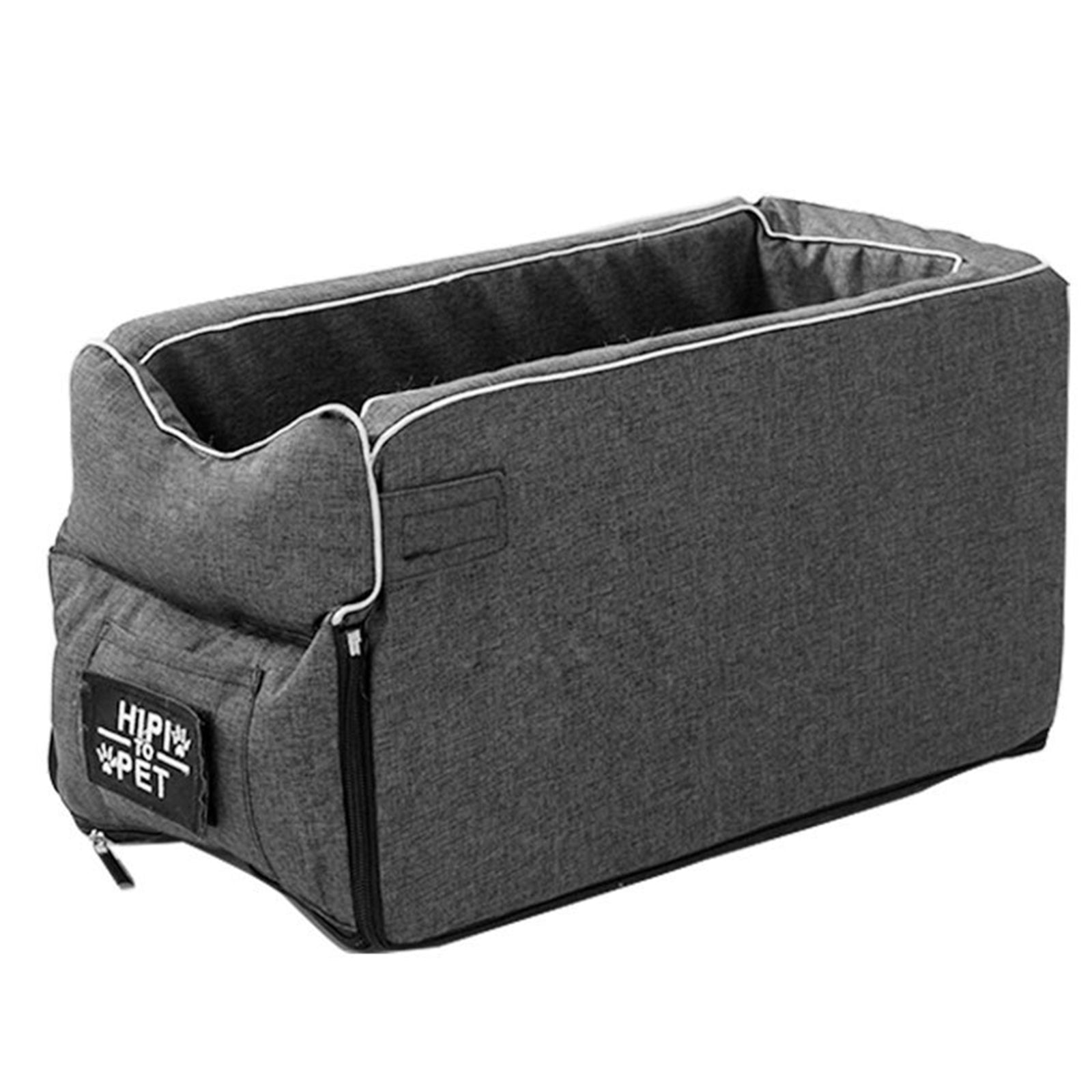 Dog Car Seat Pet Booster Seat Armrest Breathable Travel Carrier w Straps Safety Chair Basket