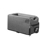 Dog Car Seat Pet Booster Seat Armrest Breathable Travel Carrier w Straps Safety Chair Basket
