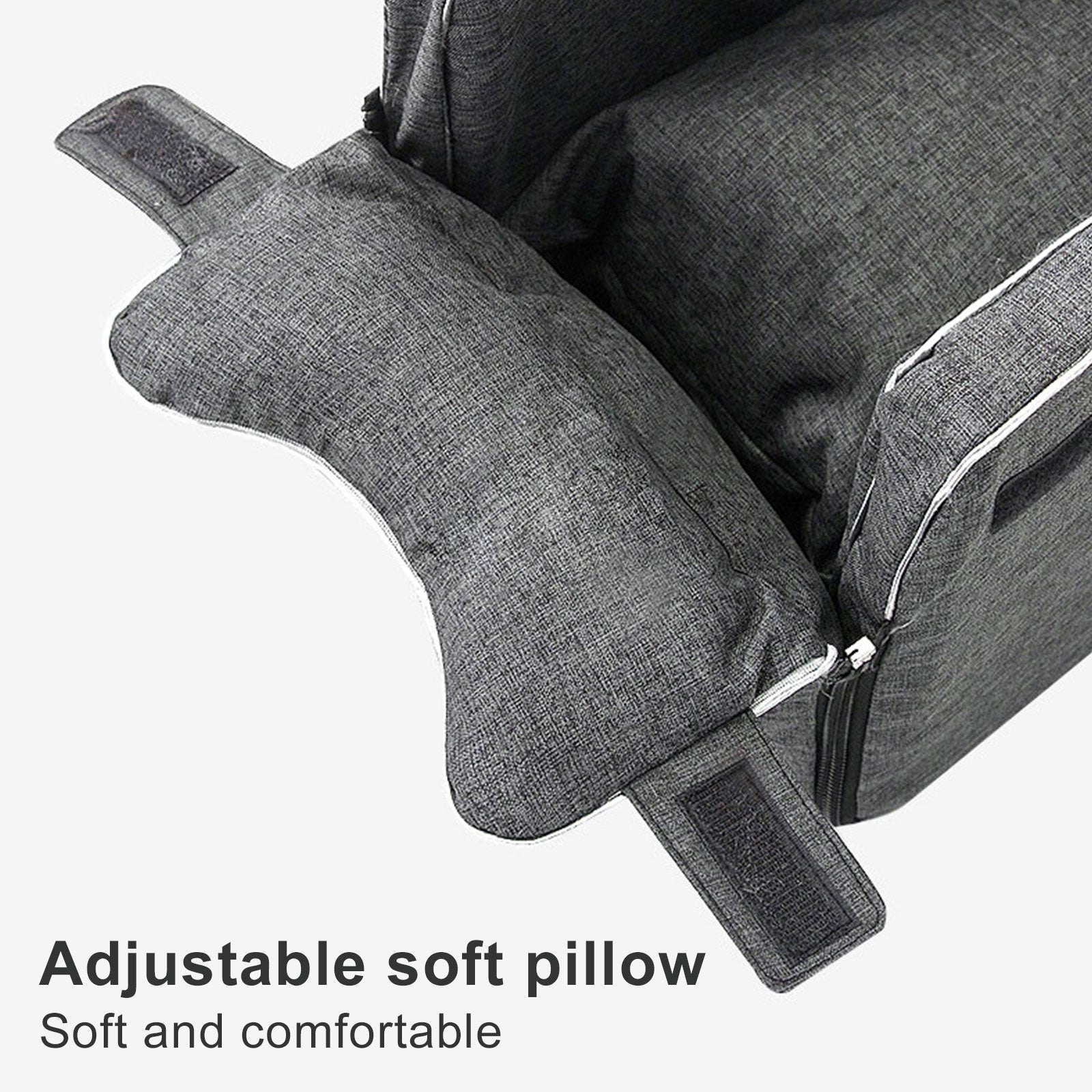 Dog Car Seat Pet Booster Seat Armrest Breathable Travel Carrier w Straps Safety Chair Basket