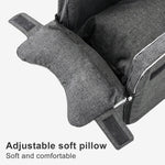 Dog Car Seat Pet Booster Seat Armrest Breathable Travel Carrier w Straps Safety Chair Basket