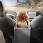 Dog Car Seat Pet Booster Seat Armrest Breathable Travel Carrier w Straps Safety Chair Basket