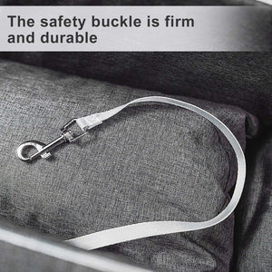 Dog Car Seat Pet Booster Seat Armrest Breathable Travel Carrier w Straps Safety Chair Basket