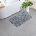 Stripe Bathroom Rugs Bath Mats for Bathroom Luxury Soft Anti-Slip 3 PCS Mats Set Absorbent Bath Rugs Machine Washable