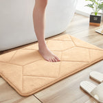 Memory Foam Bathroom Rug Non-Slip Soft Absorbent Washable Easy Care Shower 50 x 80 cm