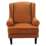 Wingback Chair Sofa Slipcover Velvet Plush High Stretch Cover Slip Resistant Furniture Protector