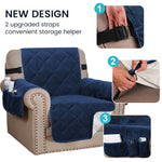 Quilted Velvet Sofa Cover Furniture Protector Slipcover Armchair Cover for Family with Pets and Kids, 7 Colors