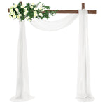 Hochzeit Bogen Chiffon Drapierung 2,3 Fuß * 18 Fuß Chiffon Tischläufer für Zeremonie und Empfang Kulisse Dekoration, 4 Farben