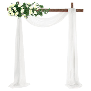Hochzeit Bogen Chiffon Drapierung 2,3 Fuß * 18 Fuß Chiffon Tischläufer für Zeremonie und Empfang Kulisse Dekoration, 4 Farben