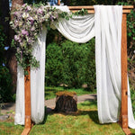 Hochzeit Bogen Chiffon Drapierung 2,3 Fuß * 18 Fuß Chiffon Tischläufer für Zeremonie und Empfang Kulisse Dekoration, 4 Farben