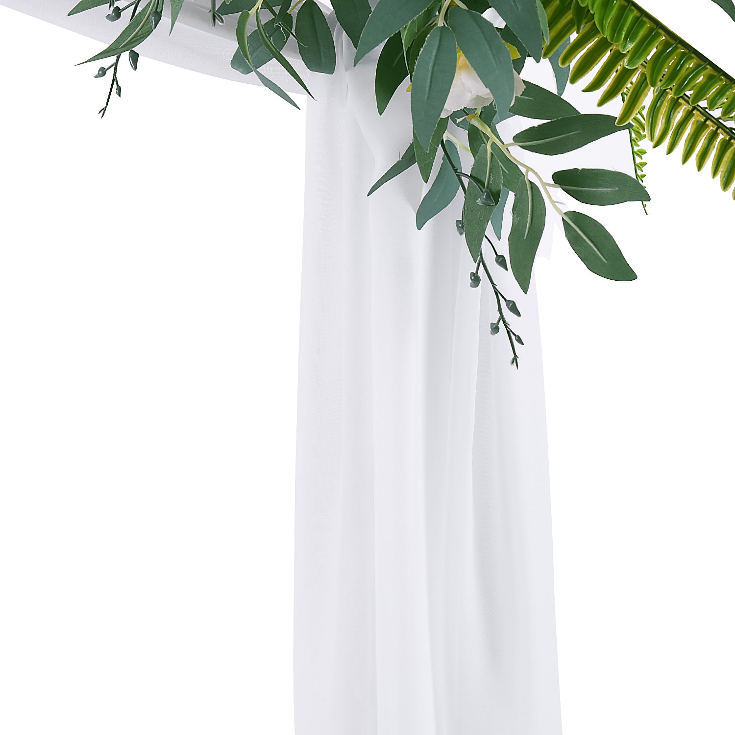Hochzeit Bogen Chiffon Drapierung 2,3 Fuß * 18 Fuß Chiffon Tischläufer für Zeremonie und Empfang Kulisse Dekoration, 4 Farben