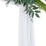 Hochzeit Bogen Chiffon Drapierung 2,3 Fuß * 18 Fuß Chiffon Tischläufer für Zeremonie und Empfang Kulisse Dekoration, 4 Farben