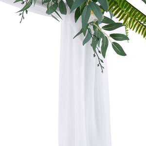 Hochzeit Bogen Chiffon Drapierung 2,3 Fuß * 18 Fuß Chiffon Tischläufer für Zeremonie und Empfang Kulisse Dekoration, 4 Farben