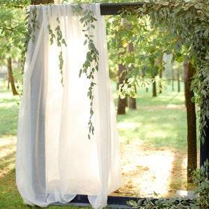 Hochzeit Bogen Chiffon Drapierung 2,3 Fuß * 18 Fuß Chiffon Tischläufer für Zeremonie und Empfang Kulisse Dekoration, 4 Farben