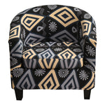 2 Pieces Stretch Couch Slipcover Printed Club Chair Slipcover Geometric Pattern Tub Chair Slipcover, 20 Style