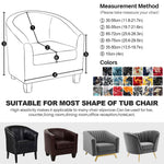 2 Pieces Stretch Couch Slipcover Printed Club Chair Slipcover Geometric Pattern Tub Chair Slipcover, 20 Style