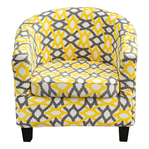 2 Pieces Stretch Couch Slipcover Printed Club Chair Slipcover Geometric Pattern Tub Chair Slipcover, 20 Style