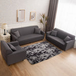6 PCS Stretch Sofa Covers Pure Color Furniture Protective Cover 1 Triple 1 Double 1 Single Seat and 3 Pillowcases Combination