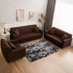 6 PCS Stretch Sofa Covers Pure Color Furniture Protective Cover 1 Triple 1 Double 1 Single Seat and 3 Pillowcases Combination