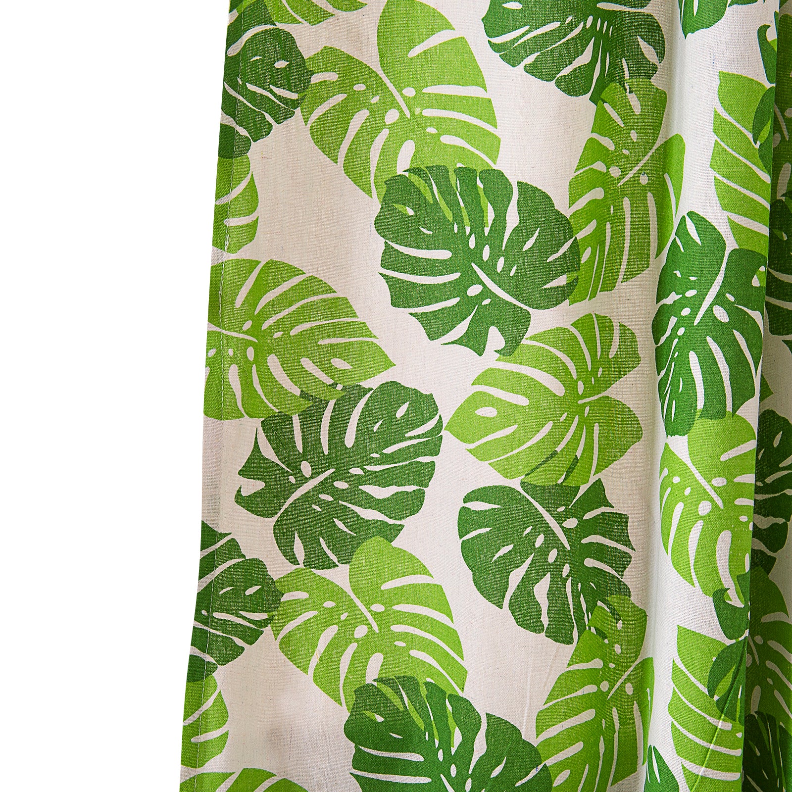 2PCS Green Leaf Curtains for Living Room- Monstera Plant Print Window Treatment Panels Blackout for Kids Bedroom Nursery Decor
