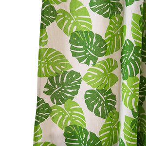 2PCS Green Leaf Curtains for Living Room- Monstera Plant Print Window Treatment Panels Blackout for Kids Bedroom Nursery Decor