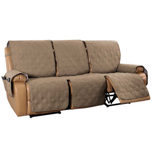 Easy-Going Loveseat Recliner Cover Reversible Couch Cover for Double/Three Recliner Quilted Material Waterproof