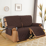 Easy-Going Loveseat Recliner Cover Reversible Couch Cover for Double/Three Recliner Quilted Material Waterproof