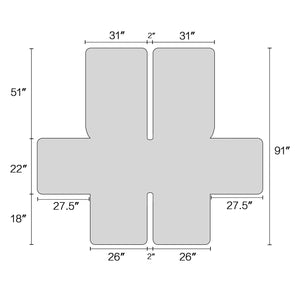 Easy-Going Loveseat Recliner Cover Reversible Couch Cover for Double/Three Recliner Quilted Material Waterproof
