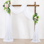 Wedding Arch Decoration Curtain with 2 Artificial Flower Garland