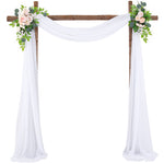 Wedding Arch Decoration Curtain with 2 Artificial Flower Garland