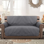 (2 seaters) water-resistant sofa cover, non-slip couch cover with elastic straps, armchair cover, soft quilted seat for dogs and pets