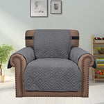 (1 seater) water-resistant sofa cover, non-slip couch cover with elastic straps, armchair cover, soft quilted seat for dogs and pets