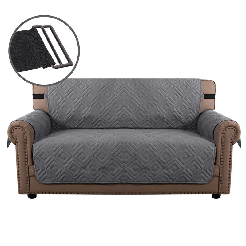 (2 seaters) water-resistant sofa cover, non-slip couch cover with elastic straps, armchair cover, soft quilted seat for dogs and pets