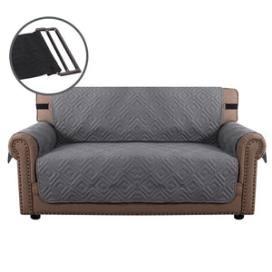 (2 seaters) water-resistant sofa cover, non-slip couch cover with elastic straps, armchair cover, soft quilted seat for dogs and pets